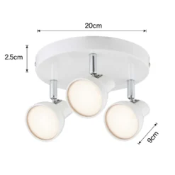 Artemis 3 Lamp LED Round Spotlight - White 5 Artemis 3 Lamp LED Round Spotlight - White -Home Lighting Store 12810123 1654840948068759