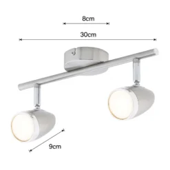 Vector 2 Bar LED Spotlight - Satin Nickel -Home Lighting Store 12810128 1404843073148588