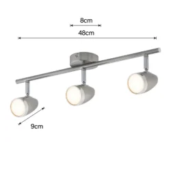 Vector 3 Bar LED Spotlight - Satin Nickel -Home Lighting Store 12810129 1394843073337084