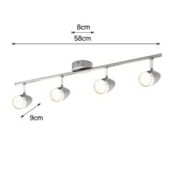 Vector 4 Bar LED Spotlight - Satin Nickel -Home Lighting Store 12810233 1094843073478030