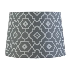 Patterned Tapered Lamp Shade - Grey