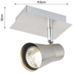 Swansea 1x 35W Spotlight - Brushed Stainless Steel -Home Lighting Store 12813668 1984843086320901