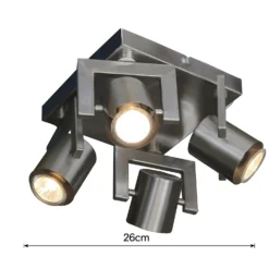 Yorkie 4 Lamp Spotlight Plate - Satin Nickel -Home Lighting Store 12815955 1134843347365097