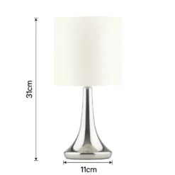 Mia Touch Table Lamp, Cream -Home Lighting Store 12816089 7894833201657000