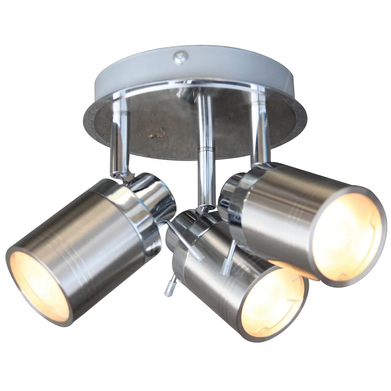 Lucina 3 Plate Bathroom Spotlight - Brushed Chrome Lucina 3 Plate Bathroom Spotlight - Brushed Chrome -Home Lighting Store 12816707 6574831918232757