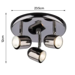 Phoenix 3 Lamp Spotlight Plate - Black Chrome -Home Lighting Store 12816709 1544855431684846