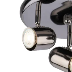 Phoenix 3 Lamp Spotlight Plate - Black Chrome -Home Lighting Store 12816709 3364855431723717