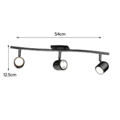 Phoenix 3 Lamp Spotlight Bar - Black Chrome -Home Lighting Store 12816713 3154843348265850