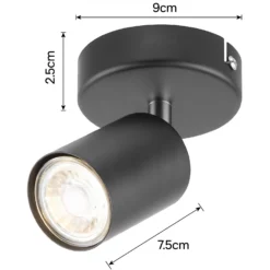 Travis Single Spotlight - Black -Home Lighting Store 12818058 1184843359572067