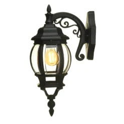 Lutec Canterbury E27 Outdoor Wall Lantern - Black -Home Lighting Store 12819092 1134832977177767
