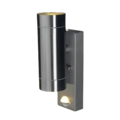 Lutec Rado Up/Down PIR Outdoor Wall Light - Stainless Steel -Home Lighting Store 12819275 8104832986519788