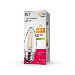 TCP Filament Candle Clear 40W ES Warm Dimmable Light Bulb -Home Lighting Store 12824448 1854963829820339