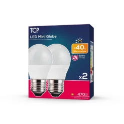 TCP LED Globe 40W ES Warm Non Dimmable Light Bulb - 2 Pack -Home Lighting Store 12824580 5594963830253248