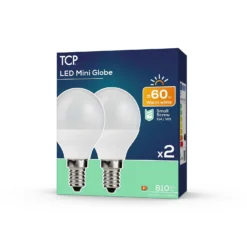 TCP LED Globe 60W E14 Coat Warm Light Bulb - 2 Pack -Home Lighting Store 12824586 1984963830268455