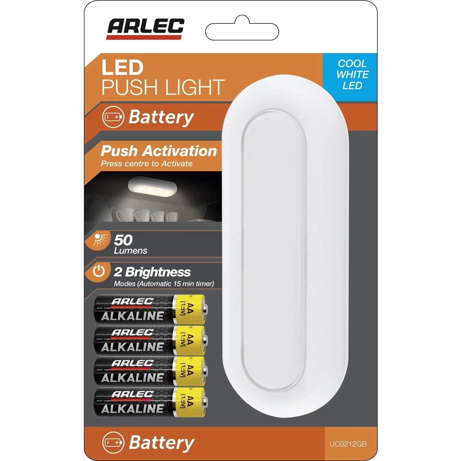 Arlec Small Push Light Arlec Small Push Light -Home Lighting Store 12825270 1324833193654911