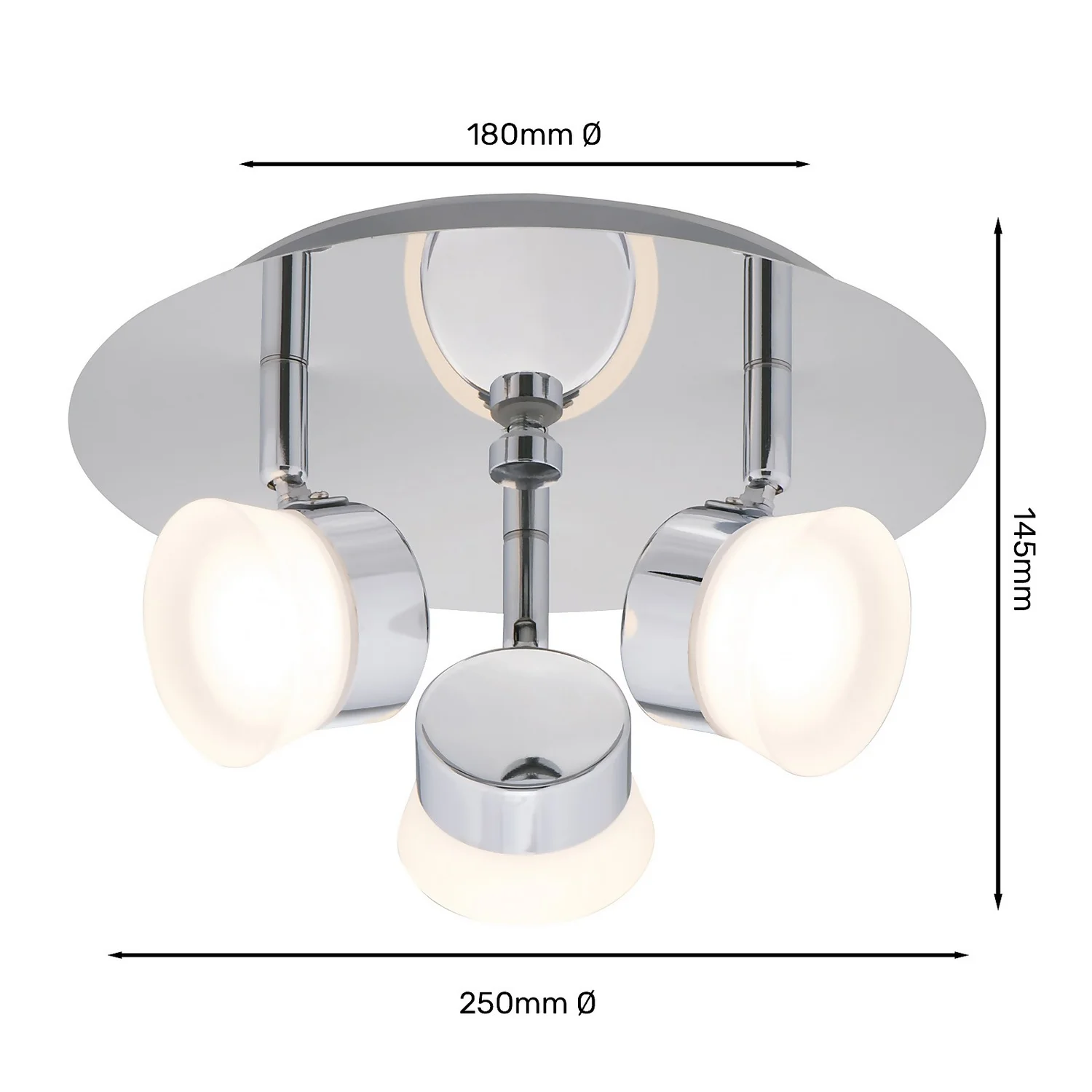 Paisley LED Bathroom Round Plate Spotlight - 3 x 4.5W Paisley LED Bathroom Round Plate Spotlight - 3 X 4.5W -Home Lighting Store 12826177 5284958071805718
