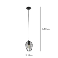 Eglo Newtown Pendant Ceiling Light - Black 4 Eglo Newtown Pendant Ceiling Light - Black -Home Lighting Store 12828084 5134832953479597