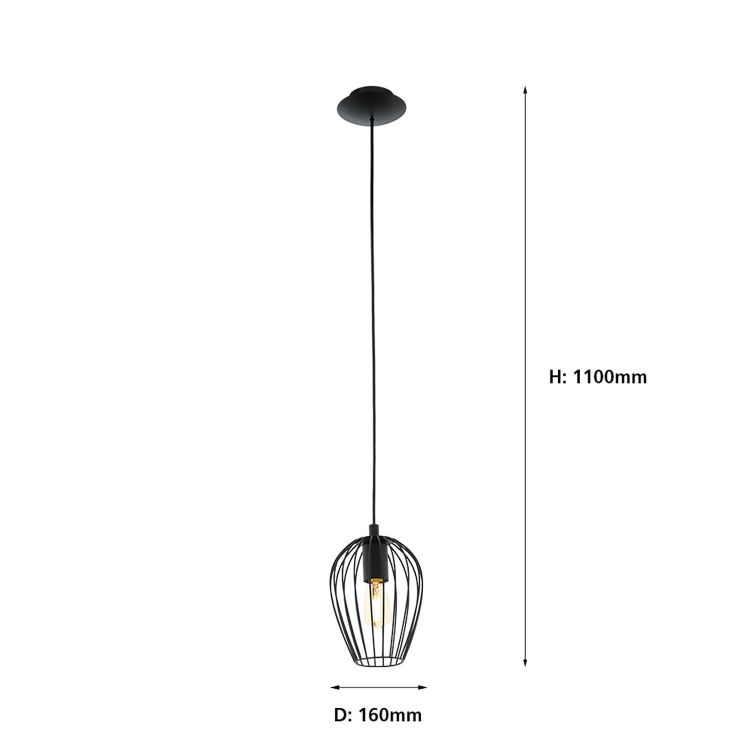 Eglo Newtown Pendant Ceiling Light - Black Eglo Newtown Pendant Ceiling Light - Black -Home Lighting Store 12828084 5134832953479597