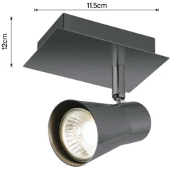 Swansea Single Spotlight - Black -Home Lighting Store 12828395 1314843436435325