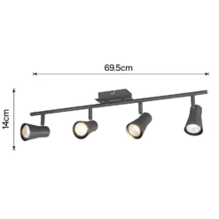 Swansea 4 Lamp Spotlight Bar - Black Nickel -Home Lighting Store 12828398 8674843436495076