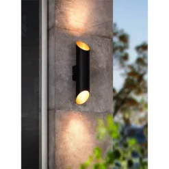Eglo Agolada Outdoor LED Wall Light - Black & Copper -Home Lighting Store 12828401 1684832952568695