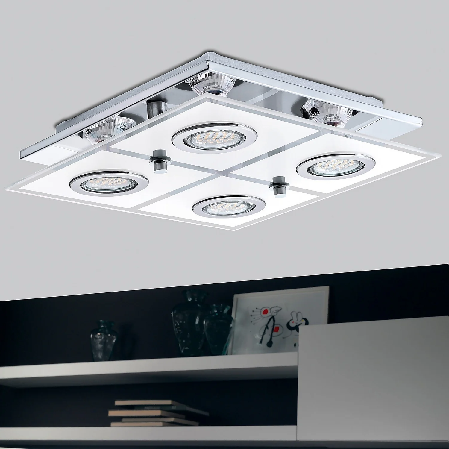 Eglo Cabo Flush Light - Chrome Eglo Cabo Flush Light - Chrome -Home Lighting Store 12836269 1004941001823034