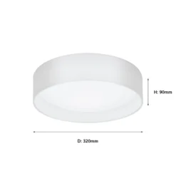Eglo Pasteri Small Flush Light - White -Home Lighting Store 12836398 2114833171571893