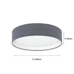 Eglo Pasteri Small Flush Light - Grey 4 Eglo Pasteri Small Flush Light - Grey -Home Lighting Store 12836405 2144833170062251