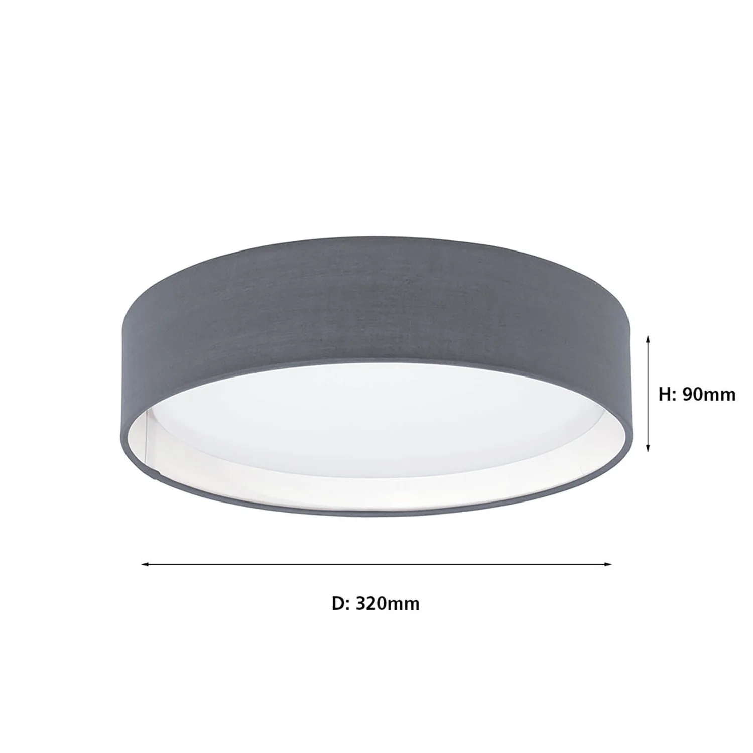 Eglo Pasteri Small Flush Light - Grey Eglo Pasteri Small Flush Light - Grey -Home Lighting Store 12836405 2144833170062251