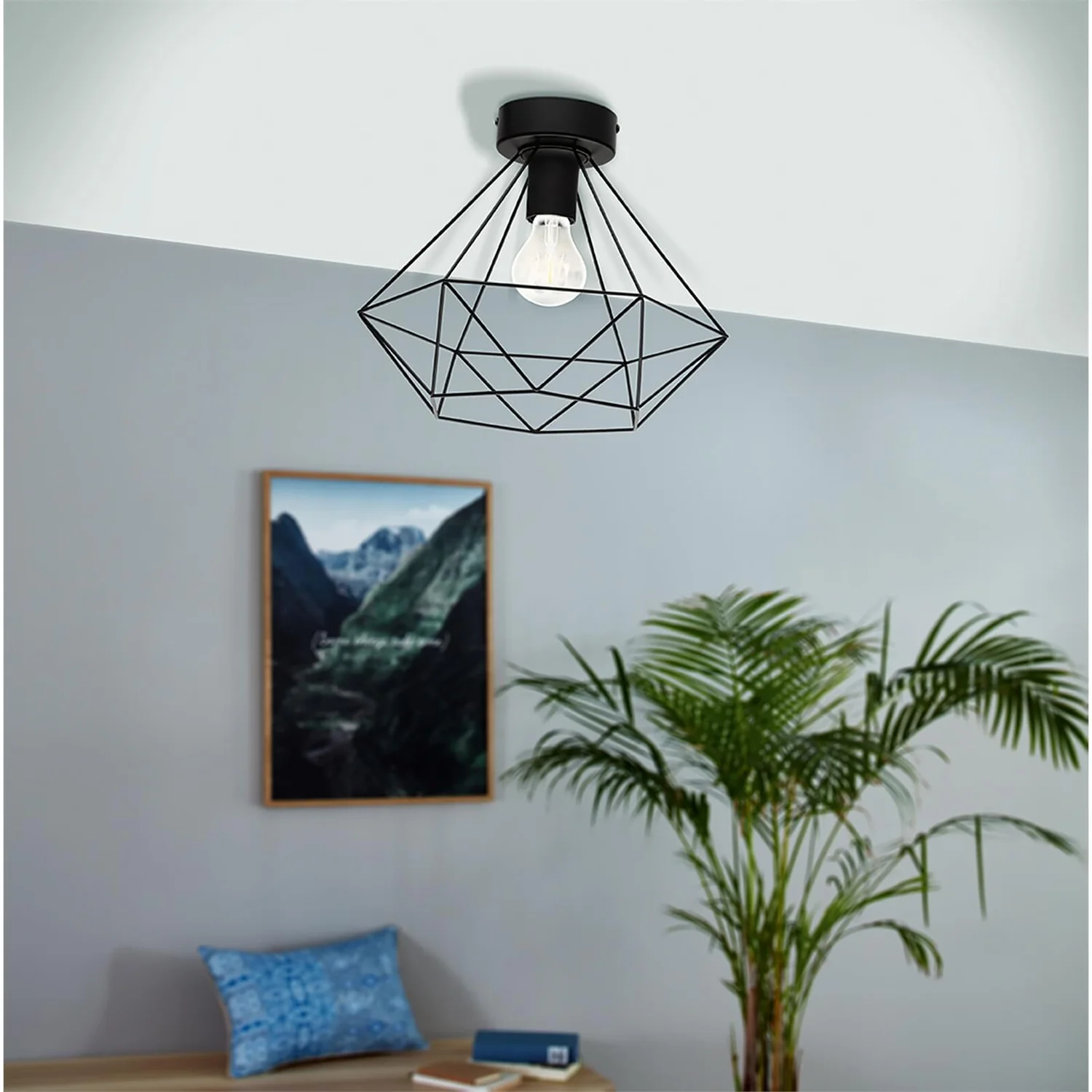Eglo Tarbes Flush Light - Black Eglo Tarbes Flush Light - Black -Home Lighting Store 12836413 5404833170819100