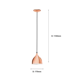 Eglo Coretto Pendant Light - Brushed Copper -Home Lighting Store 12836705 1234833169162380