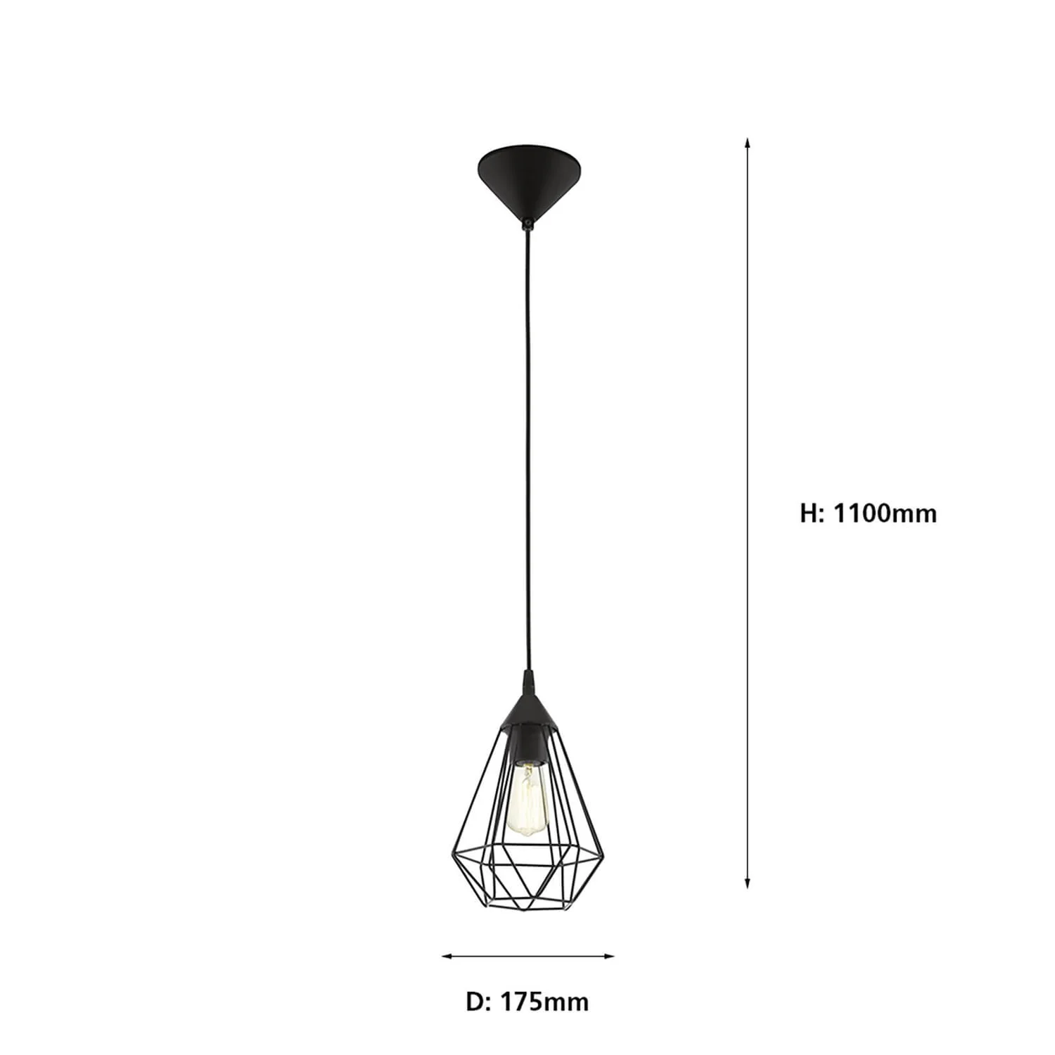 Eglo Tarbes Small Pendant Light - Black Eglo Tarbes Small Pendant Light - Black -Home Lighting Store 12836707 3934833169282890