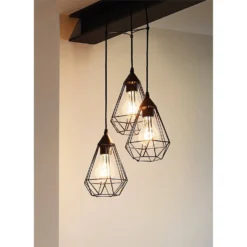Eglo Tarbes 3 Light Cluster Pendant Light - Black -Home Lighting Store 12836712 1234833169518642