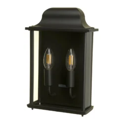 Lutec Holly Outdoor Wall Lantern - Black -Home Lighting Store 12840506 1854833193230978