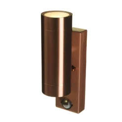 Lutec Rado Up & Down Outdoor Wall Light With PIR Motion Sensor - Copper -Home Lighting Store 12840519 2134833192493926