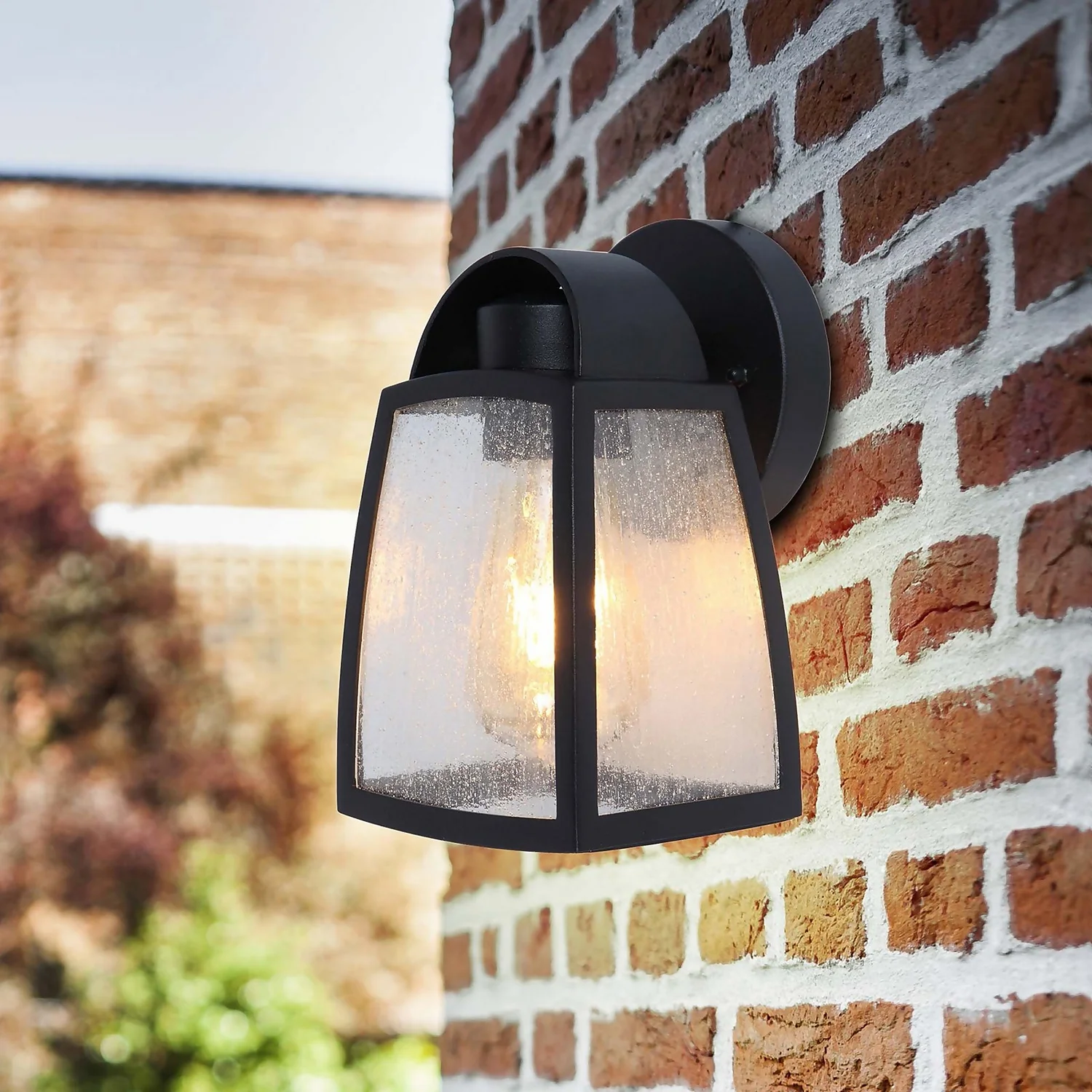 Lutec Kelsey Outdoor Wall Lantern - Black Lutec Kelsey Outdoor Wall Lantern - Black -Home Lighting Store 12840644 4454952691412503