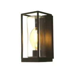 Lutec Flair Flush Outdoor Wall Light - Black -Home Lighting Store 12840647 1194833194544990