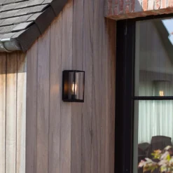 Lutec Flair Flush Outdoor Wall Light - Black -Home Lighting Store 12840647 1234952656595970