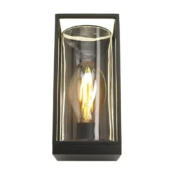 Lutec Flair Flush Outdoor Wall Light - Black -Home Lighting Store 12840647 2104833194484918