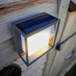 Lutec Curtis Solar LED Outdoor Wall Light With PIR Motion Sensor -Home Lighting Store 12840750 7534952683053480