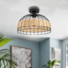 Eglo Anwick Black And Rattan Ceiling Light 1 Eglo Anwick Black And Rattan Ceiling Light -Home Lighting Store 12879119 1544941006081759