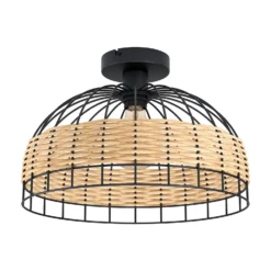 Eglo Anwick Black And Rattan Ceiling Light 3 Eglo Anwick Black And Rattan Ceiling Light -Home Lighting Store 12879119 2714843858702959