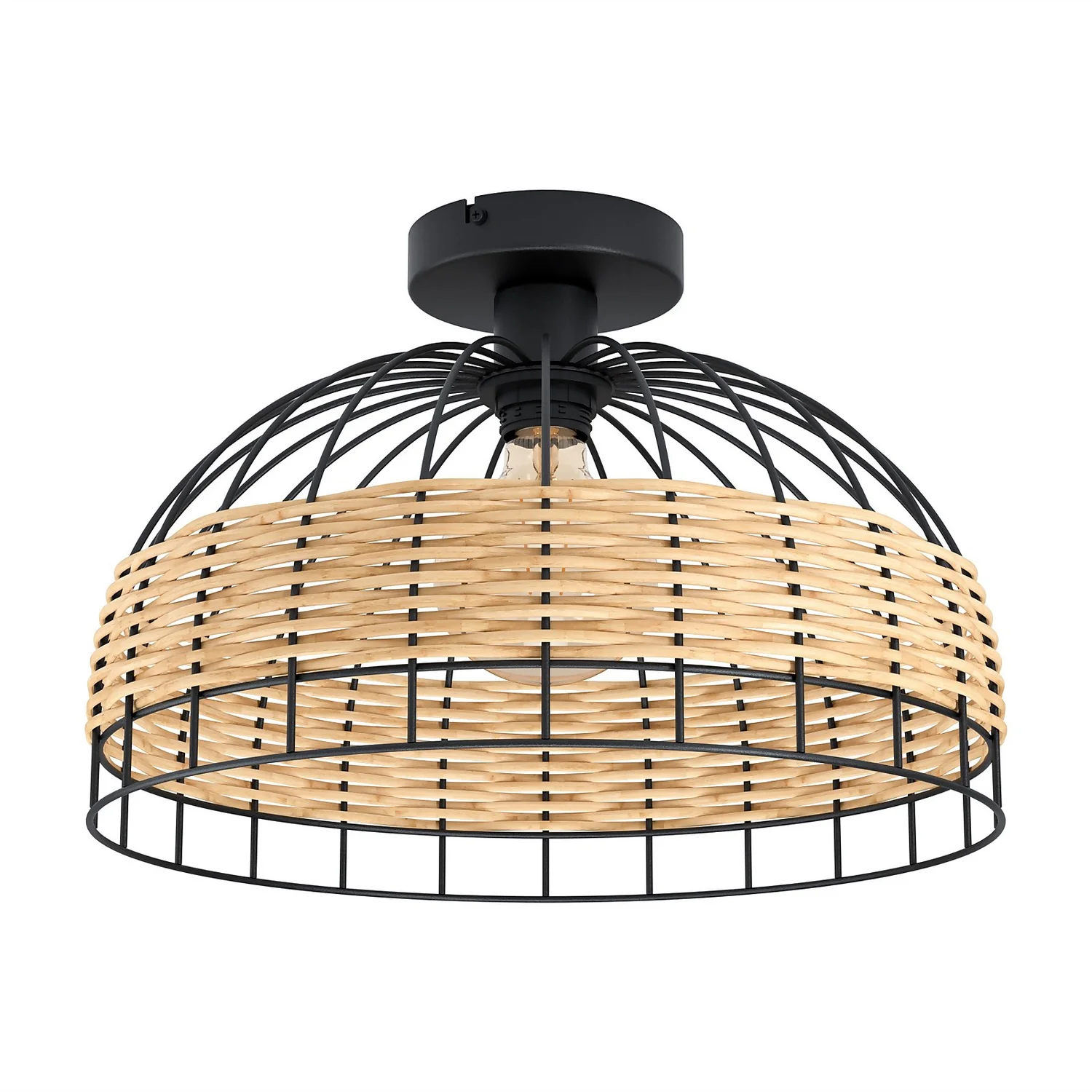 Eglo Anwick Black and Rattan Ceiling Light Eglo Anwick Black And Rattan Ceiling Light -Home Lighting Store 12879119 2714843858702959
