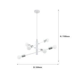 EGLO Gradoli 6 Light Baton Pendant -Home Lighting Store 12881580 2584843701033138