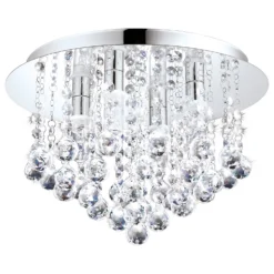 EGLO Olmonte Crystal And Chrome Bathroom Ceiling Light -Home Lighting Store 12881602 5764843701304356