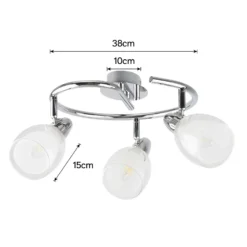 Eliza 3 Lamp Spotlight Plate - Chrome -Home Lighting Store 12882217 2064843518191664