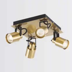 Lucy 4 Lamp Spotlight Bar - Gold & Black -Home Lighting Store 12882219 1344843518603432