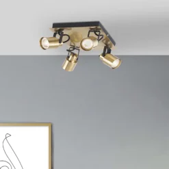 Lucy 4 Lamp Spotlight Bar - Gold & Black -Home Lighting Store 12882219 1494843518635151