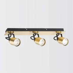 Lucy 3 Lamp Spotlight Plate - Gold & Black -Home Lighting Store 12882221 2884843518937053