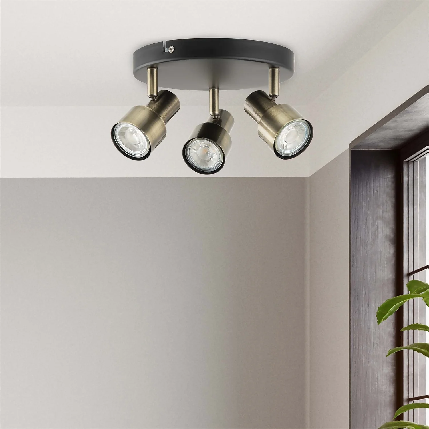 Noah 3 Lamp Spotlight Plate - Black & Antique Brass Noah 3 Lamp Spotlight Plate - Black & Antique Brass -Home Lighting Store 12882222 1254843519098087